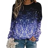 SHITOUJI Pullover Damen 3D Druck Sweatshirt Langarm Lustig Bunt Graphic Shirts Oberteile Mädchen Langarmshirt Lange Ärmel Tops T-S