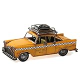 Pamer-Toys Modellauto aus Blech - im Antik-Vintage-Retro-Style - Yellow Cab Taxi, gelb