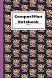 Composition Notebook with funny spooky Halloween bat burgers pattern Cover: Composition Book, Journal, Lined Notebook , 120 pag