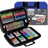 Crayola Mal- und Skizzier-Set, 70-teilig + Skizzenbuch, Geschenk für Kinder, 8, 9, 10, 11