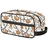 Tragbare Reise-Kulturbeutel, Motiv: Faultier, Kosmetik-Organizer, Make-up-Tasche, Dusche, Rasiertasche für Männer und F