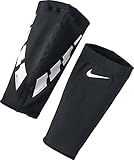 Nike Unisex-Adult Guard Lock Elite Football Sleeve Schienbeinschoner Stutzen, Black/White/White, L