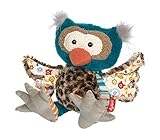 SIGIKID 39493 Eule Patchwork Sweety Mädchen und Jungen Kuscheltier empfohlen ab Geburt petrol/b