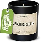Lieblingschefin Duftkerze im Glas mit Spruch aus Soja - 100% natürlich handgemacht vegan- nachhaltig persönlich Geschenk Geschenkidee für Chefin Kollegin Vorgesetzte Geburtstag Danke sag