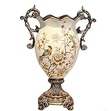 Vase Dekoration Blume Fuchs europäischen Stil ländlichen Keramik Dekoration Wohnzimmer Dekoration heiraten Geschenk JXLBB (Color : 1)