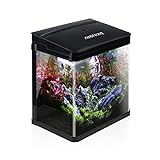 Nobleza - Nano-Fischtank-Aquarium mit LED-Leuchten & Filtersystem, tropischeAquarien, 7 Liter, Schw