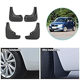 Cobear Auto Schmutzfänger Kotflügel passt für S Koda Fabia 2011-2019 Vorne Hinten Gummi-Spritzschutz Car Styling & Karosserie-Anbauteile Schwarz 4 Stück