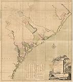 1757 Karte eine Karte von South Carolina und ein Teil Georgien. Mit Die ganze sea-coast; Alle die Inseln,, Flüsse, Bäche, Gemeinden, townships, Boroughs, Straßen, und Brücken; wie auch, mehrere PL