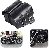 1 Paar Motorrad Satteltaschen Leder Abnehmba Wasserdichte Schwarz Universal für Harley Motorrad Satteltasche Triangle Bag