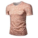 KXZD Herren T-Shirt Kurzarm Shirt Fitness T-Shirt Bodybuilding Tshirts Workout Männer Sport Trainingsshirt Casual Slim Fit Kurzarm Tops mit Rundhalsausschnitt Rundhals Top