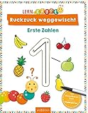 Lernraupe - Ruckzuck weggewischt! Erste Zahlen: Mit abwischbarem Stift | Lernheft mit Rätseln zum Immer-wieder-M