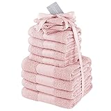 Brentfords Luxuriöses Handtücher-Set aus 100 % Baumwolle, groß, weich, für Bad, Gesicht, 12 Stück, Blush Pink Heather, BTBLPLDBL12, 12 Piece Towels Bale S