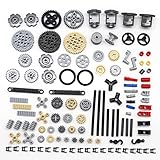 Bulokeliner Technik Ersatzteile Set, Technik Teile Steine Bausatz Technik Motor Getriebe Ausrüstung Klemmbausteine Technik Verbinder, Kompatibel mit Lego T