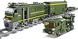 Adventskalender Eisenbahn Set DIY Baustein Modell Lokomotive Zug Spielzeug mit Licht, 1174 + Teile Kompatibel mit Lego Technic (Trein Dpk32)(Df-41 Icbm Trein)