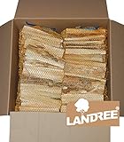 Anfeuerholz 18Kg (6 Netze a 3 Kg), Anzündholz, Holzstücke, trocken, sofort einsetzbar von Landree®