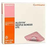 Smith & Nephew GmbH Woundmanagement Allevyn Gentle Border Lite 5 x 5 cm Verband, Rosa, 10 stück