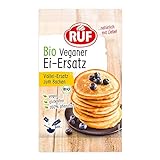 RUF Bio Veganer Ei-Ersatz, 100% pflanzlicher Eier-Ersatz zum Backen, ersetzt 4 Volleier, 28 g