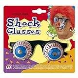 Widmann 4854O - Schock Brille, herausfallende Augen, Spaßbrille, Clown, Karneval, Mottoparty