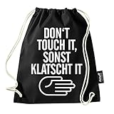 Hashtagstuff® Turnbeutel mit Sprüchen Designs auswählbar Kordel Schwarz Spruch Rucksack Jutebeutel Sportbeutel Gymbag Beutel Hip