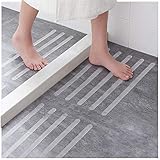 Ecooe 16x Anti-Rutsch Streifen für Treppen,Duschen & Badewannen Selbstklebender Rutschschutz 45cm lang 2cm breit Transparent Klebestreifen mit Positionier-Schab