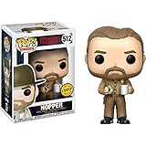 Funko Hopper w/ Donut (Chase Edition): Stranger Things x Pop! TV Vinylfigur & 1 PET-Kunststoff-Protektoren-Set [14425 - B]