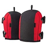 XIAOSHI Knieschoner Fußboden- und Dachdecker-Knie-Pads mit Schaumstoffpolsterung und ohne schlüpftem Leder, Starke Doppelbänder und einstellbare Easy-Fix-Clip