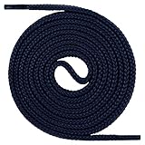 Mount Swiss 2 Paar flache Premium-Schnürsenkel für Sneakers und Sportschuhe, sehr reißfest, 7 mm breit, Polyester Farbe: Dunkelblau, Länge: 60