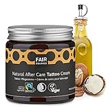 Fair Squared Vegane Natural After Care Tattoo Creme 100 ml – Naturkosmetik After Tattoo Pflege Feuchtigkeit – Fairtrade & Vegan – Tattoo Creme frisches Tattoo ohne Parab