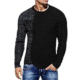 Herren Rundhals Pullover Casual Herren Sweatshirt Gant Pullover Herren Herren Langarmshirt Pullover Herren Strickjacke Herren Weihnachts Pullover High Tops Herren Pullover Top Schwarz XXL