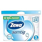 Zewa Toilettenpapier 'Samtig' 3-lagig, 24 x 140 Blatt (24 Rollen)