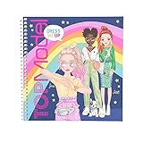 Depesche 10452 TOPModel - Dress Me Up Stickerbuch, Mal- und Stickerheft für junge Fashion-Designer, mit 24 Seiten und zahlreichen Sticker, ca. 18 x 17,5 x 1