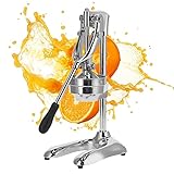 Saftpresse Handentsafter Edelstahl Manuelles Juicer Multifunktionale Fruchtpresse Extractor Zitruspresse mit Hebel Fruchtpresse für Orangen Pampelmusen Zitrusfrü