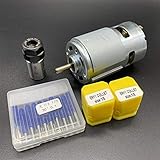 Chenweiwei LCuiling-Getriebemotor 775 DC-Motor 12-36V, mit ER11-Verlängerungsstangen-Schnitzmesser für CNC-Router-Maschine, Kugellager-Spindelmotor, Hohe Energ