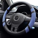 Pahajim Auto Lenkradhülle Lenkrad Abdeckung Microfiber Leder Anti Rutsch Lenkradabdeckung Breathable Fit in Summer, Universal 38(Blau)