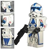 Custom Brick Design 501st Legion Clone Trooper Sanitäter Kix Figur - modifizierte Minifigur des bekannten Klemmbausteinherstellers und somit voll kompatibel zu Leg