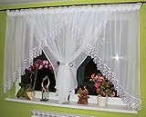 Ines Sehr schöne Fertig Gardine/Gardine/Stores NEU Vorhang/Weiss 4 M