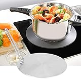 Rehomy Wärmeverteiler-Platte, Edelstahl, Induktionsplatte, Adapter, Konverter, Gas-, Elektroherd-Platte, 24