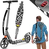 KESSER® Cityroller Scooter 205mm Räder PU Big Wheel - Pro-S Tretroller mit Doppel Federung, City-Roller Scooter klappbar und Höhenverstellbar, Roller Kickscooter für Erwachsene und Kinder, G