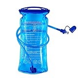 1.5L 2L 3L Trinkblase mit Beissventil, auslaufsicher Wasserbehälter, antibakteriell Trinkbeutel Wasserdichte Trinkrucksack Wanderrucksack für Bergsteigen Campen Kampieren Radfahren Wandern (2L)