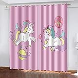 XDJQZX Schlafzimmer Vorhang Verdunkelung 260X240 cm 2Er Set 3D Schönes Tianma-Muster Muster Gardinen Blickdicht Mit Ösen, Thermo Vorhänge Für Kinderzimmer Wohnzimmer Fensterdek