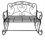Stilvolle und Elegante Schaukelbank aus Metall, mit wunderschönen O