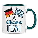 Print Dynastie Tasse Oktoberfest Deutschland München Bayern Flagge, Farbe:W