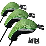 Andux 3 Packung Golf Holz Schlägerkopfhüllen hauben austauschbar Nr. Etik