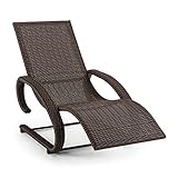 blumfeldt Daybreak Gartenliege - Sonnenliege, Relaxliege, Schwingliege, Rattan-Optik, ergonomische Form, witterungsbeständig, wasserresistent, schmutzabweisend, Aluminium, 100kg max, b