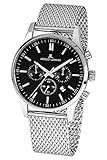 Jacques Lemans Herren-Chronograph London mit Milanaise-Armband 1-2025.1F