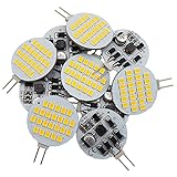 GLMING G4 LED-Lampe 24-2835SMD RV Campingschrank Superhelle Domlicht Warmweiß AC/DC12-24V Packung mit 10