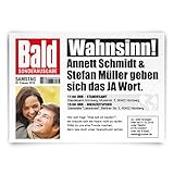 Einladungskarten zur Hochzeit (30 Stück) als Zeitung Presse Meldung Magazin News J