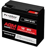 Panther Akku AGM 20Ah 12V Bleiakku USV Batterie ersetzt 17Ah 18Ah LC-RD1217