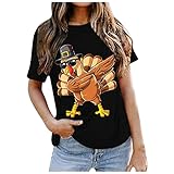 MRURIC Damen Elegante Blusen Kurzarm Tops Weihnacht Tunika Oberteile Tops T-Shirt O-Ausschnitt Tops Rundhals Blouse Tshirts B