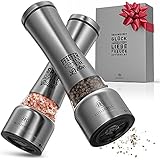 BUTLERBELL® Salz und Pfeffermühle mit Keramikmahlwerk | Gewürzmühlen | ideal als Einweihungsgeschenk | Hochzeitsgeschenke für Brautpaar | Pärchen Geschenk